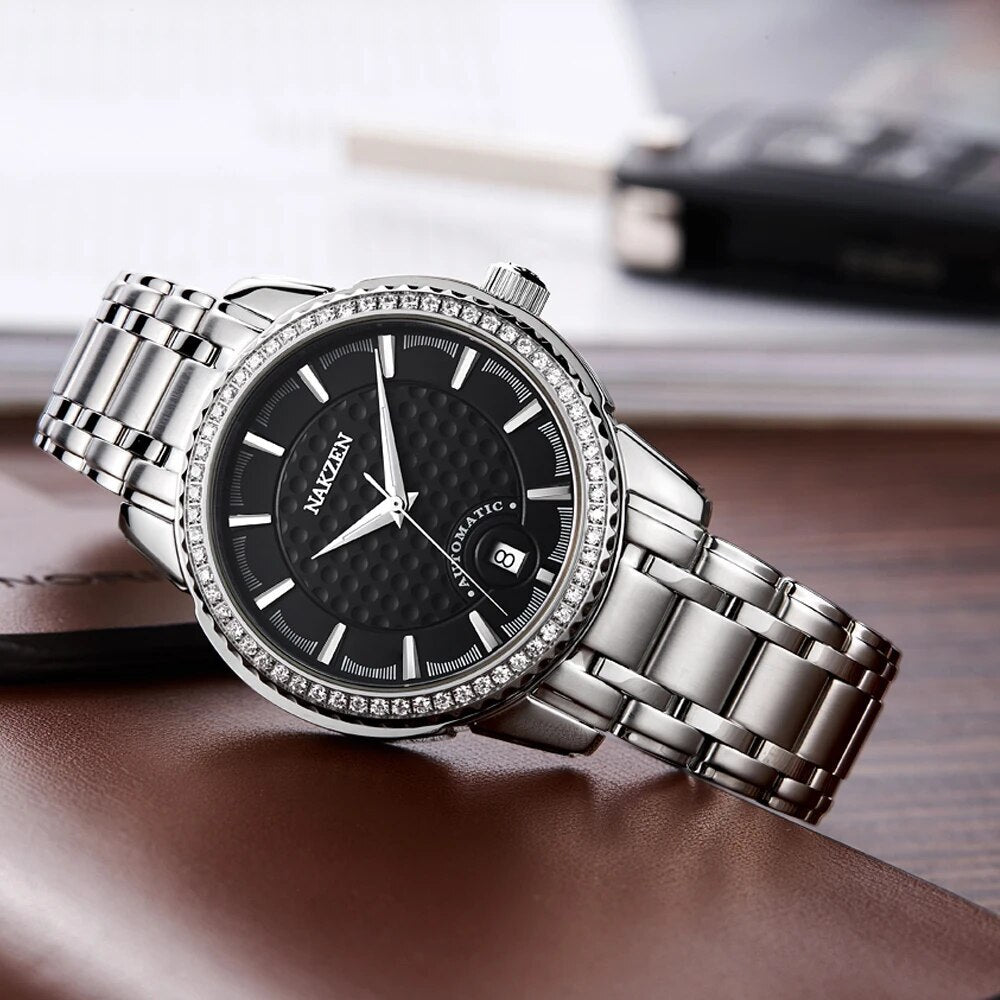 Celeste Diamond Automatic Men's Watch | Noventra Chroniq