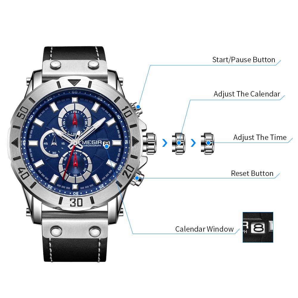 Tactical Chronograph Sport Men's Watch | Noventra Chroniq