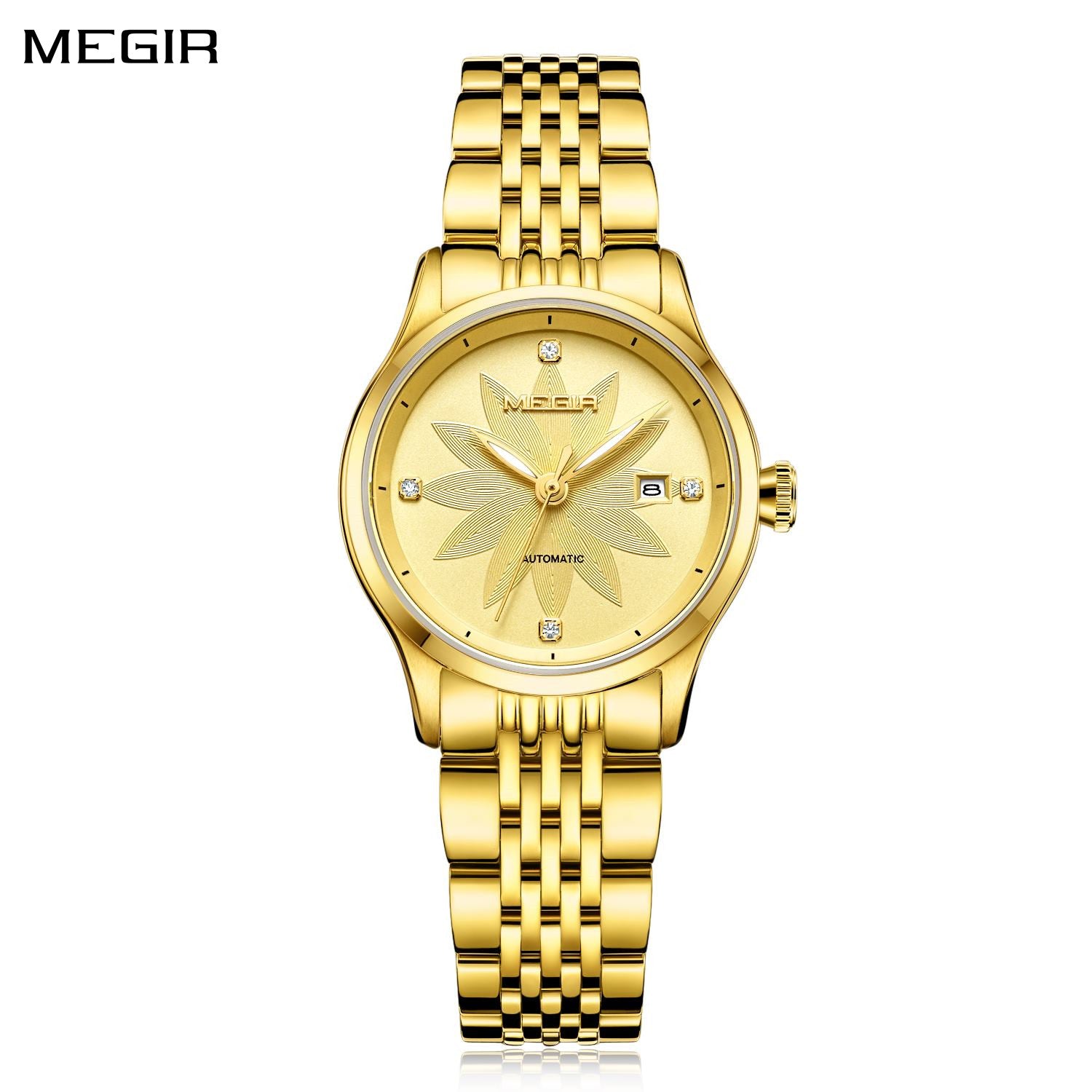 Golden Bloom Automatic Watch for Women | Noventra Chroniq