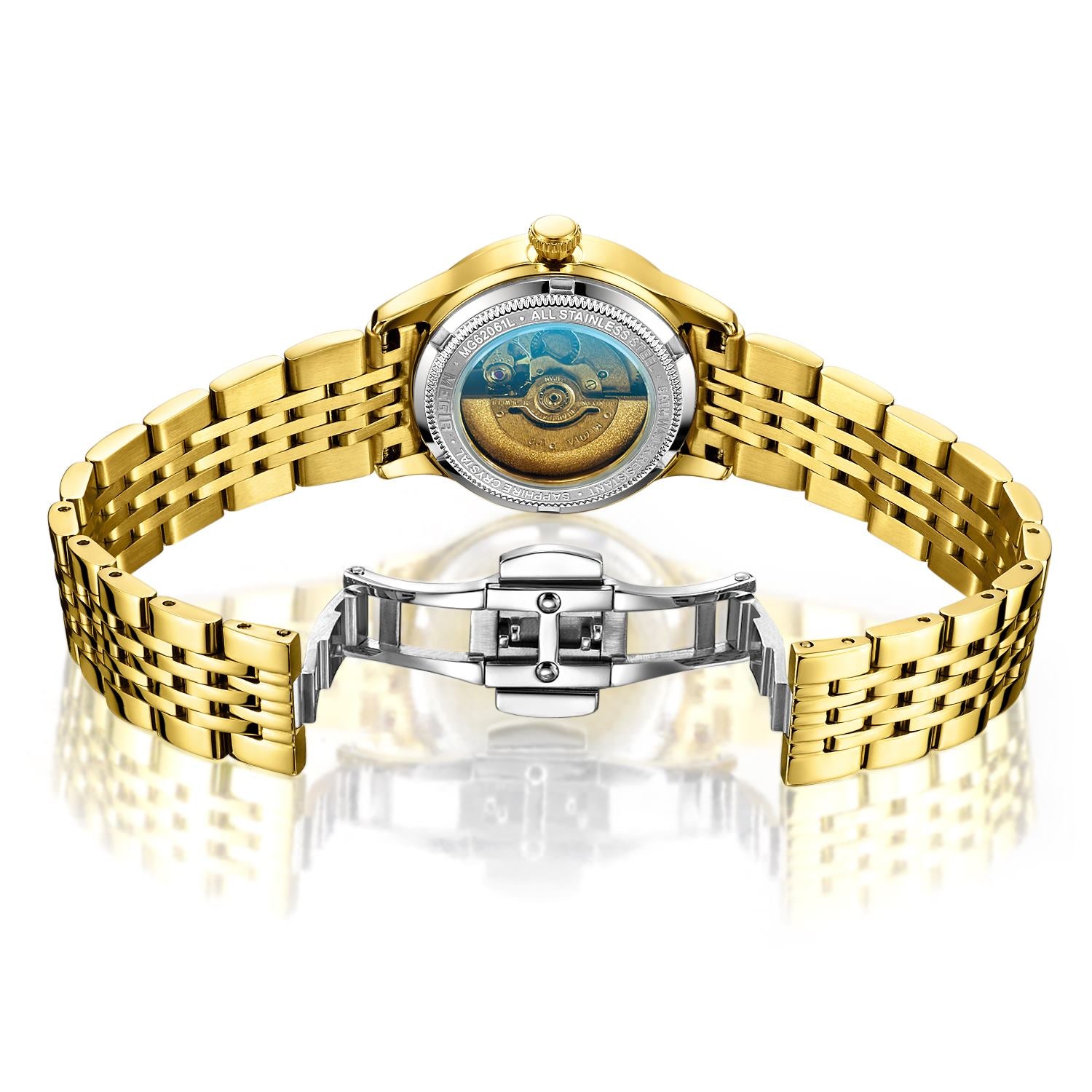 Golden Bloom Automatic Watch for Women | Noventra Chroniq