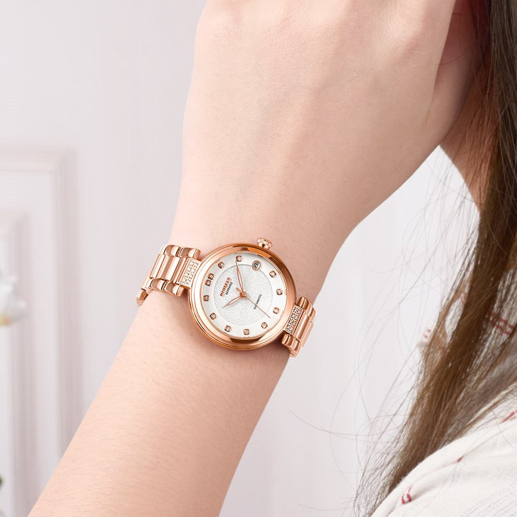 Aurore Diamond Automatic Women's Watch | Noventra Chroniq