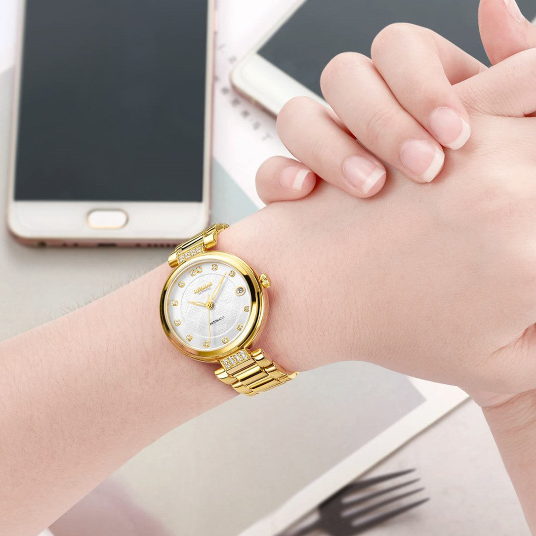 Aurore Diamond Automatic Women's Watch | Noventra Chroniq