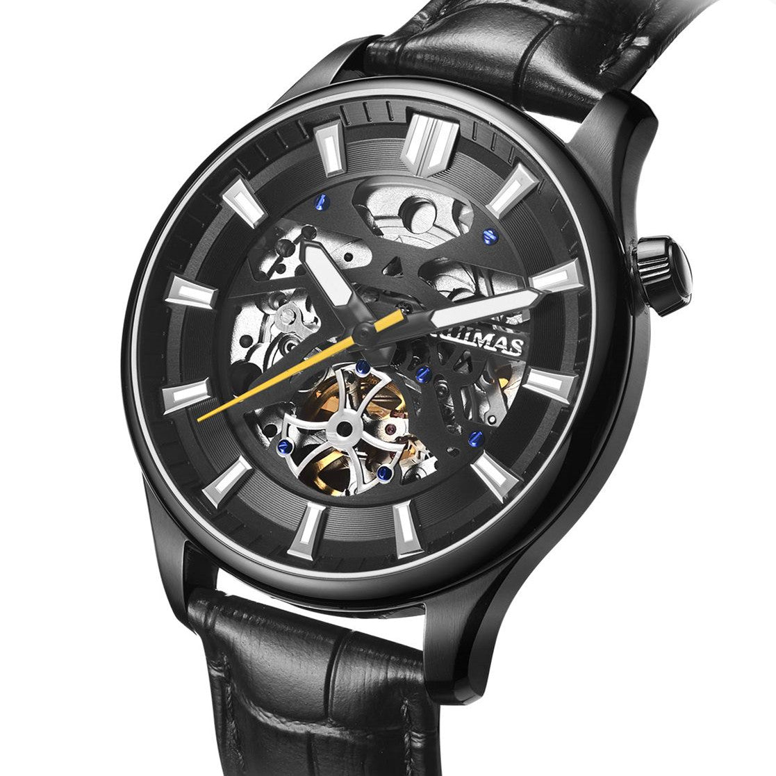 Obsidian Skeleton Automatic Men's Watch | Noventra Chroniq