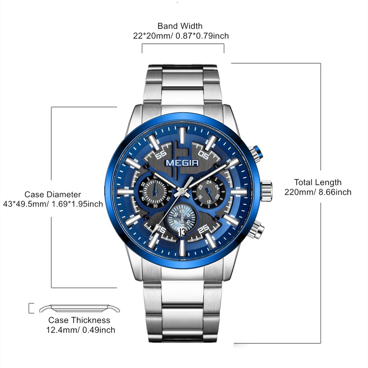 Vantage Chronograph Men's Quartz Watch | Noventra Chroniq